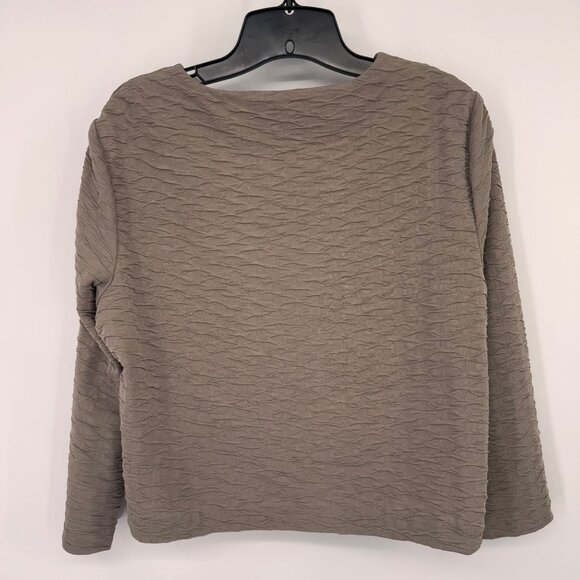 Chicos 2 beige Textured Open Front jacket shrug Size large womens - Picture 7 of 9